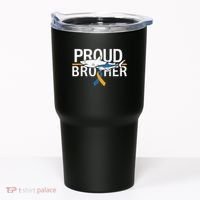 Proud Brother Autism Awareness Shark Support Ribbon Tumbler thumb 0