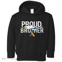 Proud Brother Autism Awareness Shark Support Ribbon Toddler Hoodie thumb 0