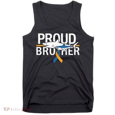 Proud Brother Autism Awareness Shark Support Ribbon Tank Top