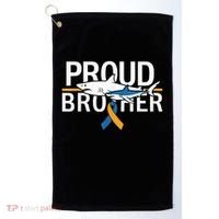 Proud Brother Autism Awareness Shark Support Ribbon Golf Towel thumb 0