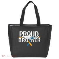 Proud Brother Autism Awareness Shark Support Ribbon Tote Bag thumb 0