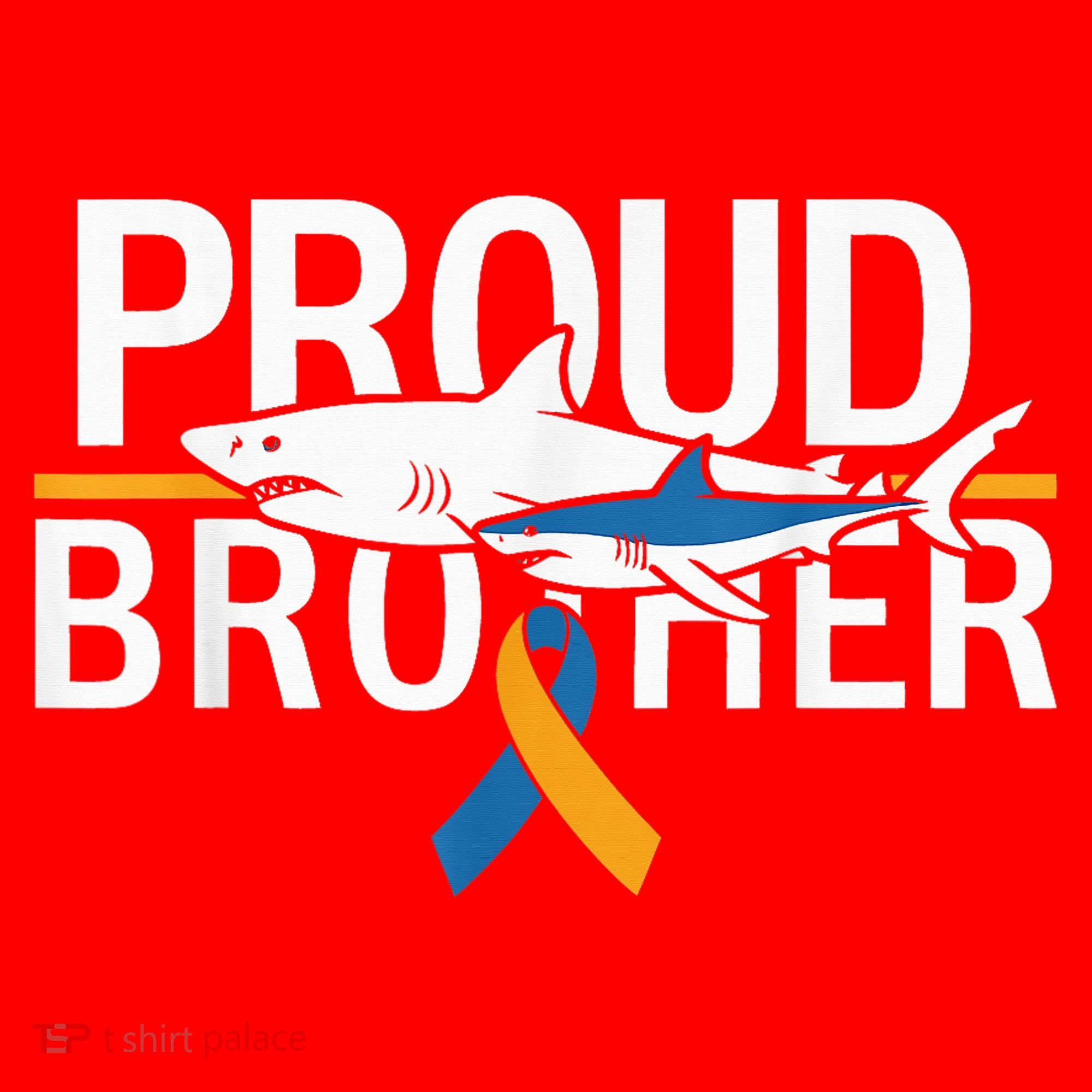 Proud Brother Autism Awareness Shark Support Ribbon Santa Hat