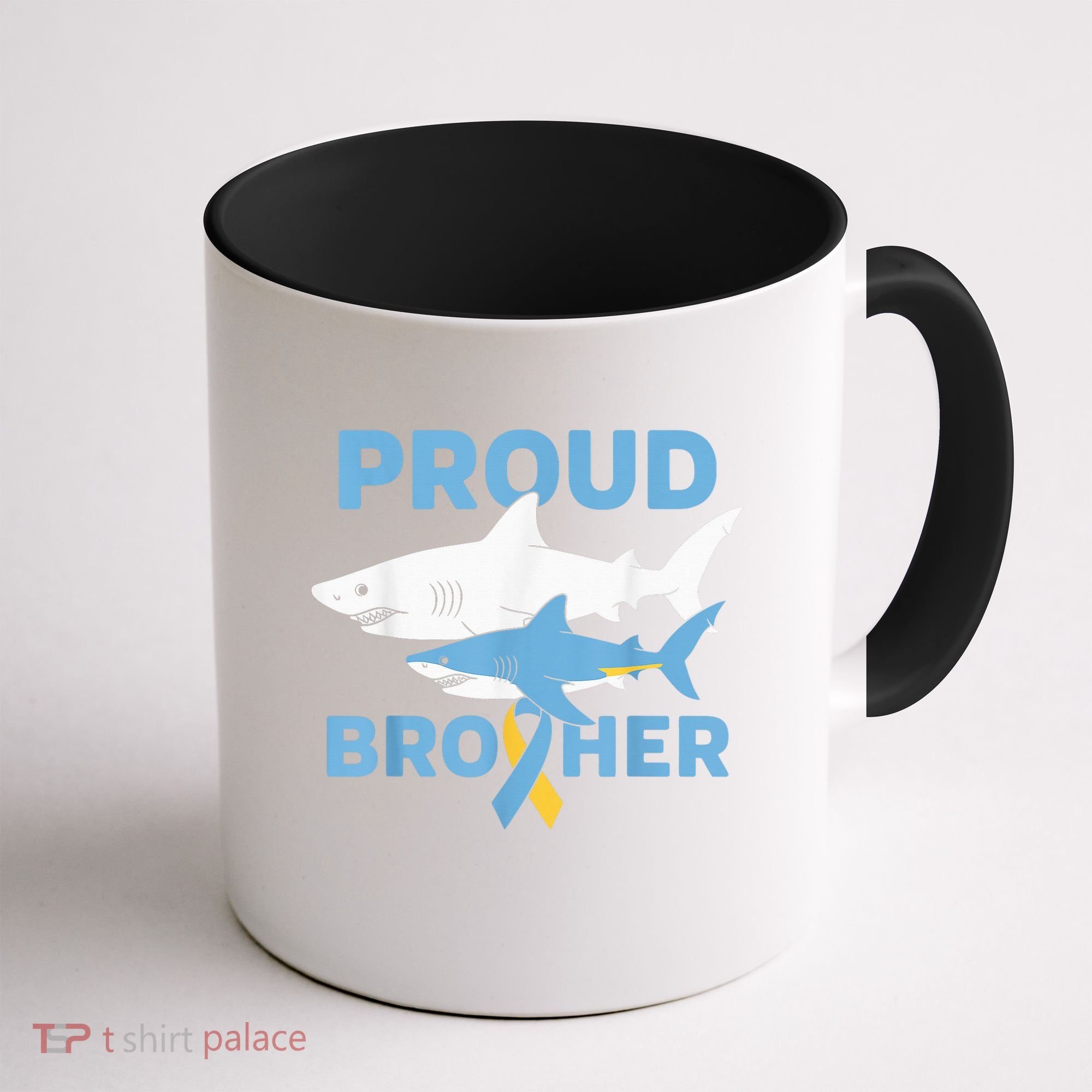 Proud Brother Autism Awareness Shark Support Ribbon Coffee Mug
