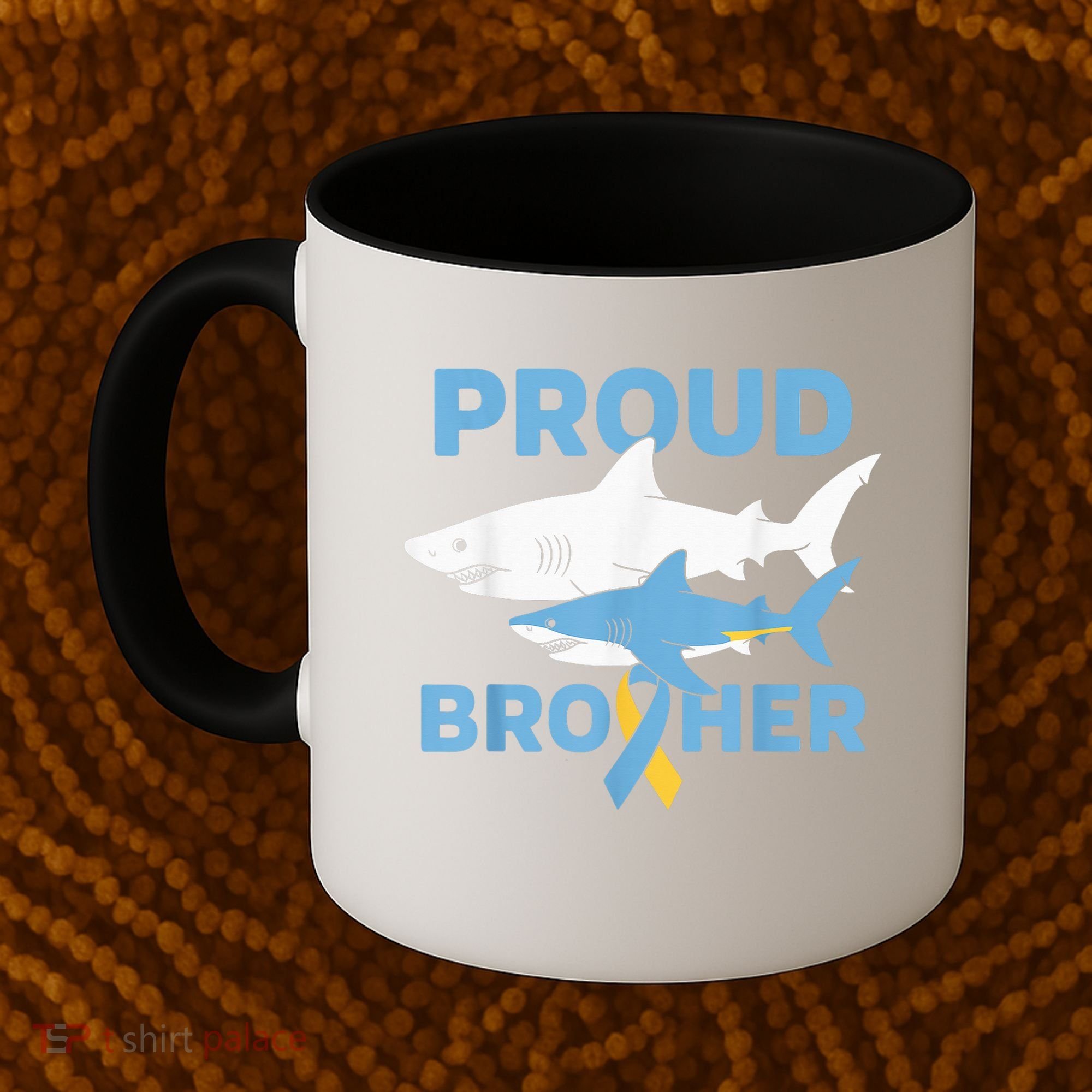 Proud Brother Autism Awareness Shark Support Ribbon Coffee Mug