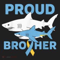 Proud Brother Autism Awareness Shark Support Ribbon Tumbler thumb 3