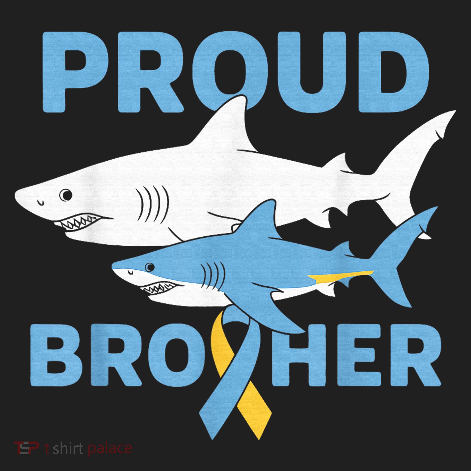 Proud Brother Autism Awareness Shark Support Ribbon Tumbler