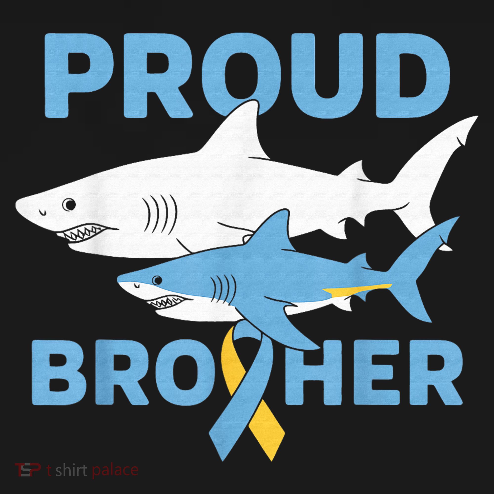 Proud Brother Autism Awareness Shark Support Ribbon Ornament