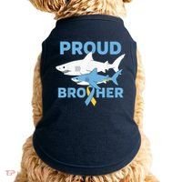 Proud Brother Autism Awareness Shark Support Ribbon Doggie Tank thumb 0