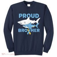 Proud Brother Autism Awareness Shark Support Ribbon Sweatshirt thumb 0
