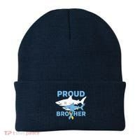 Proud Brother Autism Awareness Shark Support Ribbon Beanie thumb 0
