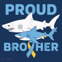 Proud Brother Autism Awareness Shark Support Ribbon Women's Hoodie thumb 2