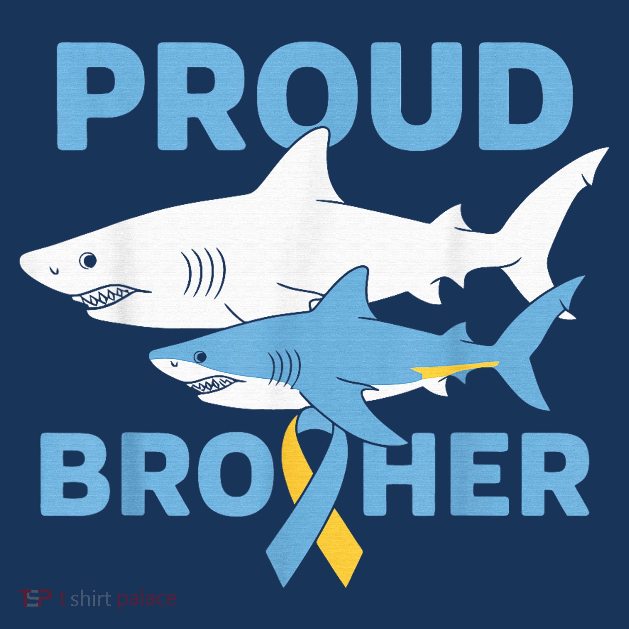 Proud Brother Autism Awareness Shark Support Ribbon Women's Hoodie