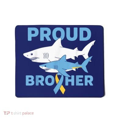 Proud Brother Autism Awareness Shark Support Ribbon Mousepad