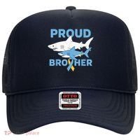 Proud Brother Autism Awareness Shark Support Ribbon Hat thumb 0