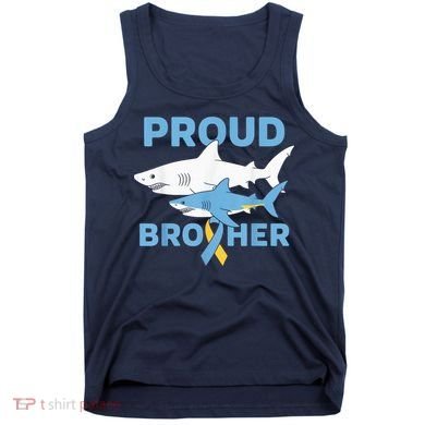 Proud Brother Autism Awareness Shark Support Ribbon Tank Top