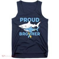 Proud Brother Autism Awareness Shark Support Ribbon Tank Top thumb 0