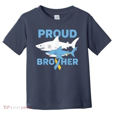 Proud Brother Autism Awareness Shark Support Ribbon Toddler T-Shirt