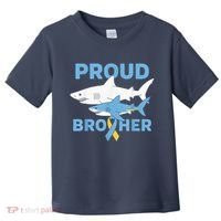Proud Brother Autism Awareness Shark Support Ribbon Toddler T-Shirt thumb 0