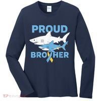 Proud Brother Autism Awareness Shark Support Ribbon Women's Long Sleeve Shirt thumb 0