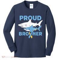 Proud Brother Autism Awareness Shark Support Ribbon Kids Long Sleeve Shirt thumb 0