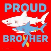 Proud Brother Autism Awareness Shark Support Ribbon Santa Hat thumb 1