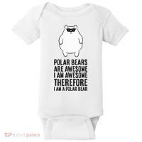 Polar Bears Are Awesome. IM Awesome IM A Polar Bear Baby Bodysuit thumb 0