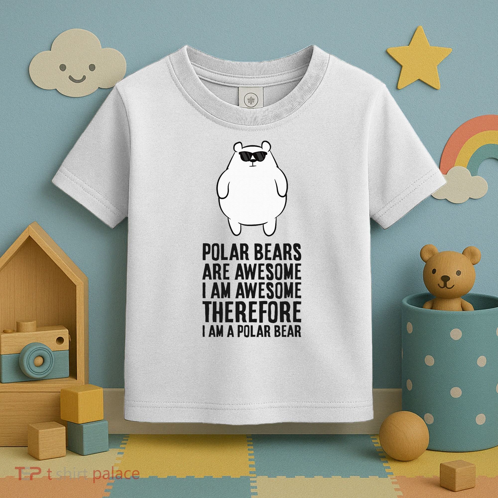 Polar Bears Are Awesome. IM Awesome IM A Polar Bear Toddler T-Shirt