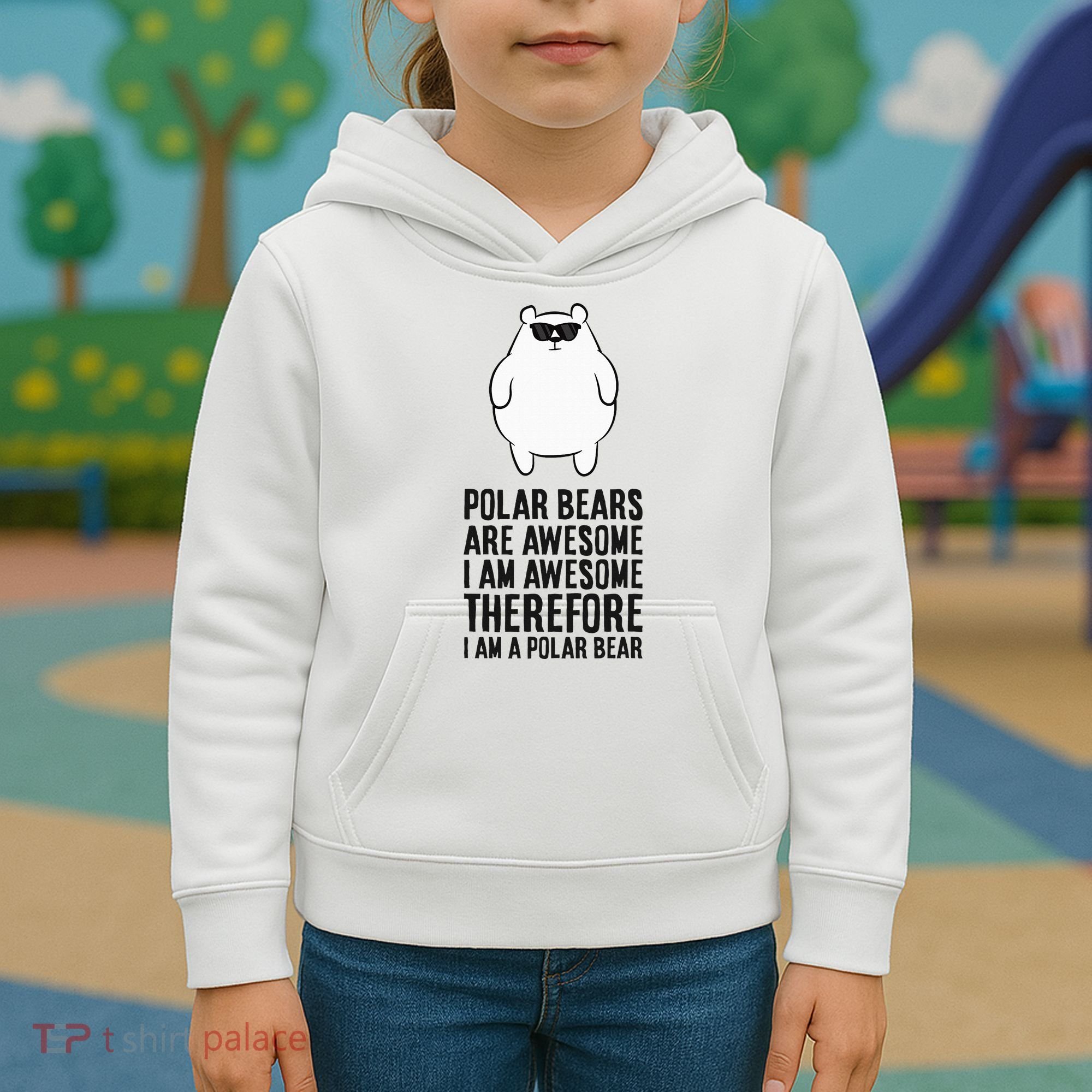 Polar Bears Are Awesome. IM Awesome IM A Polar Bear Kids Hoodie
