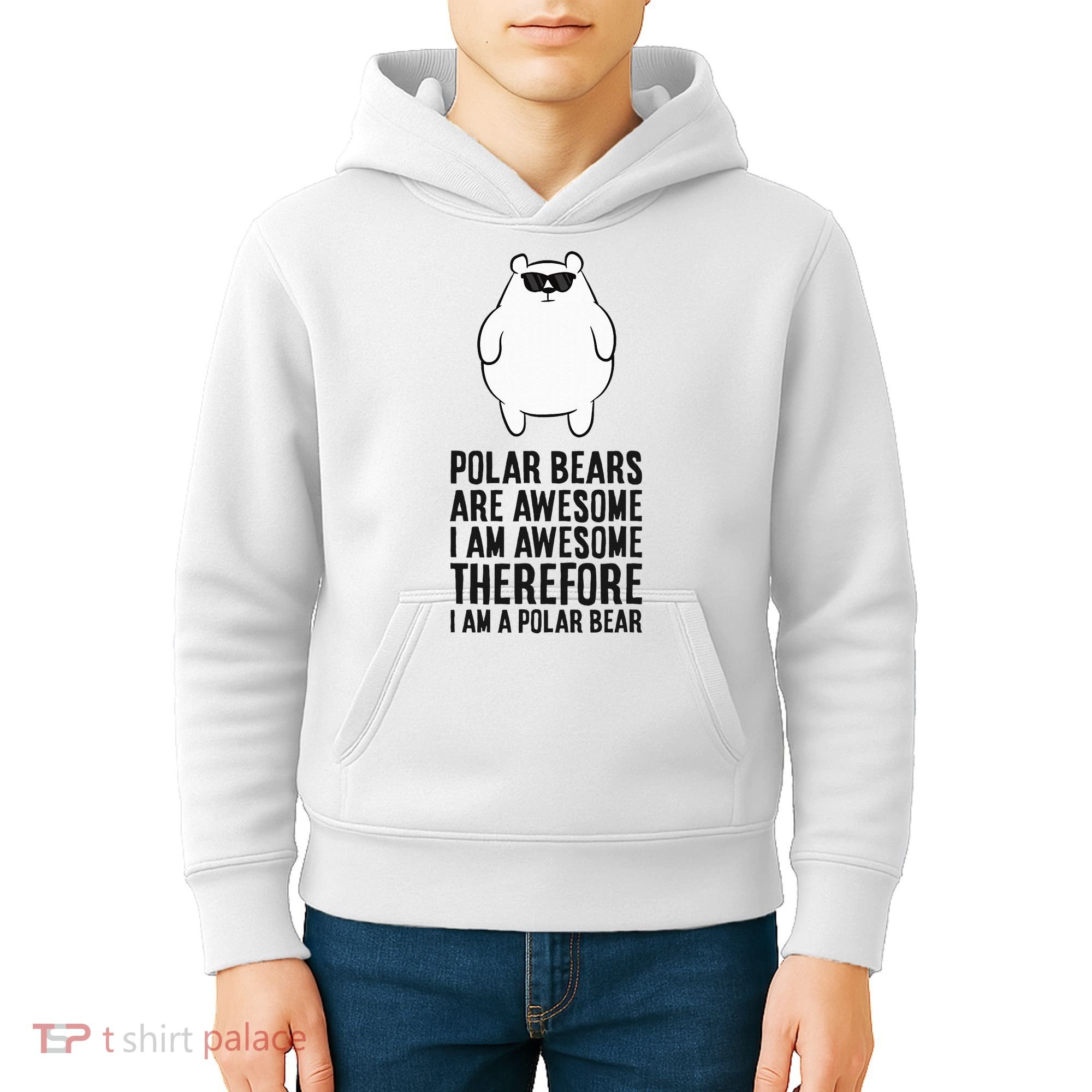Polar Bears Are Awesome. IM Awesome IM A Polar Bear Kids Hoodie