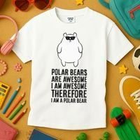 Polar Bears Are Awesome. IM Awesome IM A Polar Bear Kids T-Shirt thumb 3