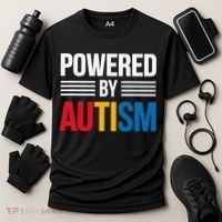 Powered By Autism For Autism Awareness Women Mom Cooling Performance Crew T-Shirt thumb 3