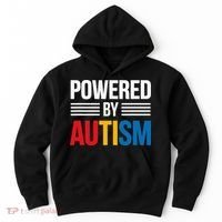 Powered By Autism For Autism Awareness Women Mom Hoodie thumb 0