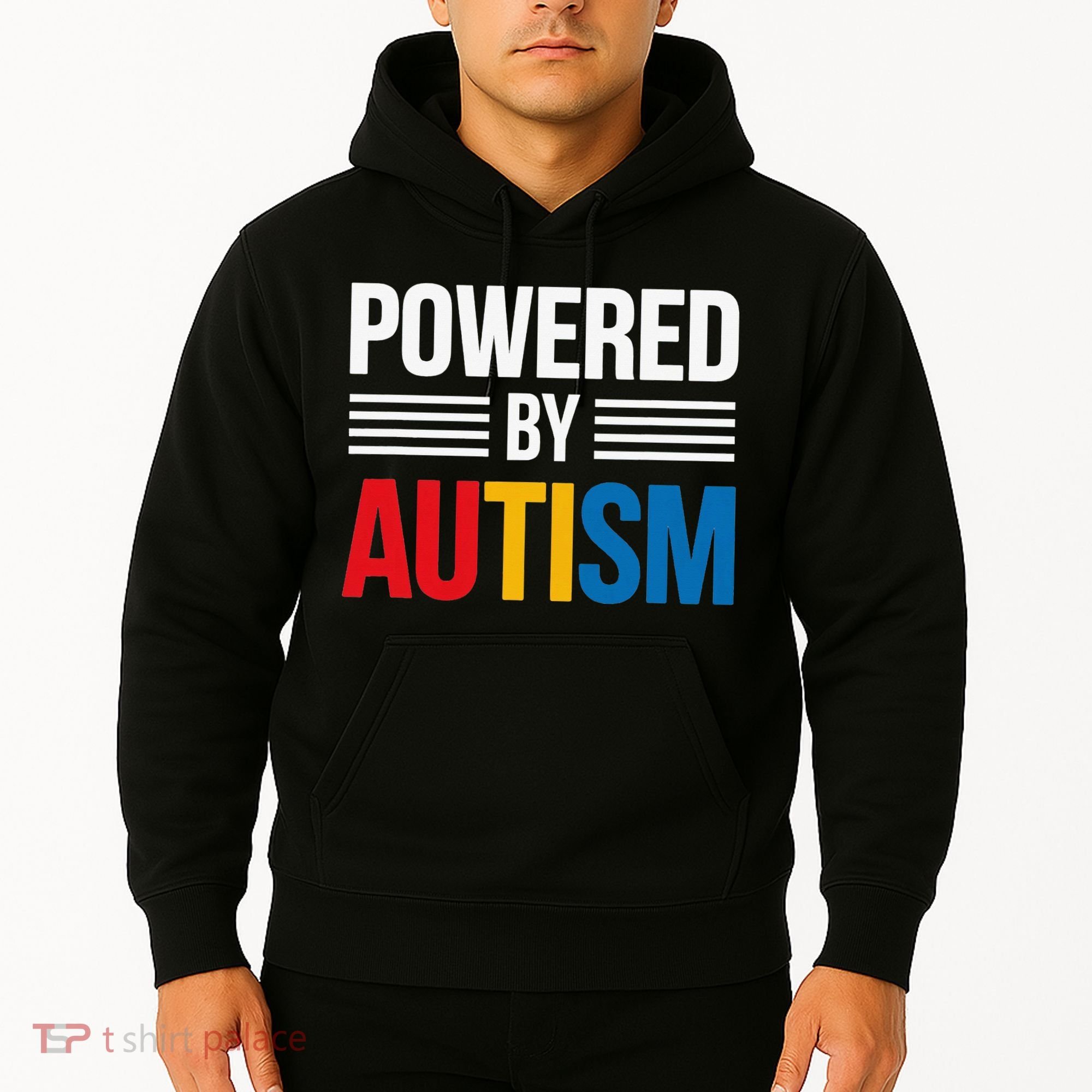 Powered By Autism For Autism Awareness Women Mom Hoodie