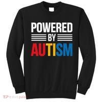 Powered By Autism For Autism Awareness Women Mom Sweatshirt thumb 0