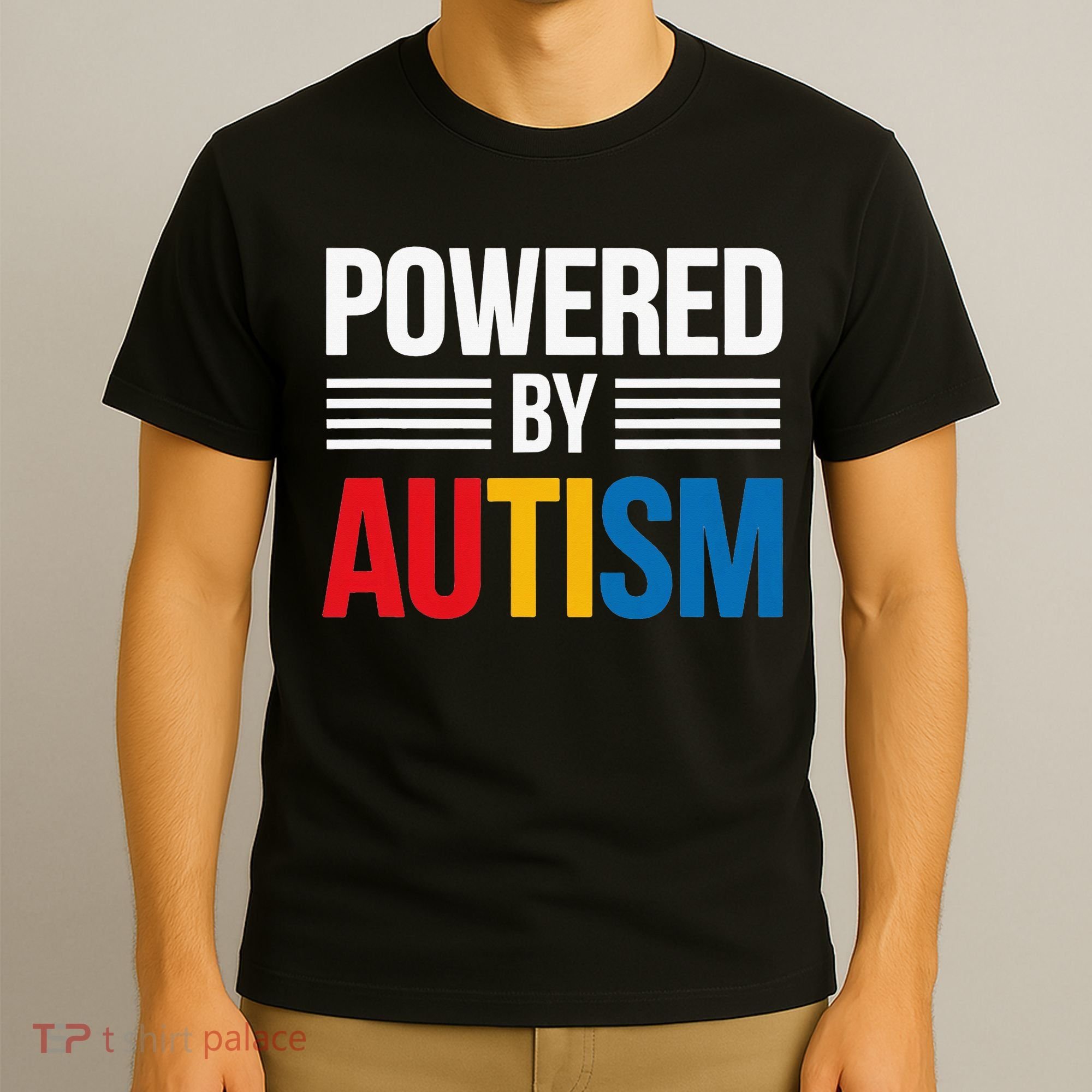Powered By Autism For Autism Awareness Women Mom T-Shirt