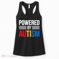 Powered By Autism For Autism Awareness Women Mom Women's Tank Top thumb 0