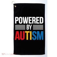 Powered By Autism For Autism Awareness Women Mom Golf Towel thumb 0