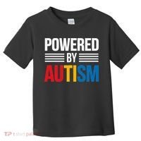 Powered By Autism For Autism Awareness Women Mom Toddler T-Shirt thumb 0