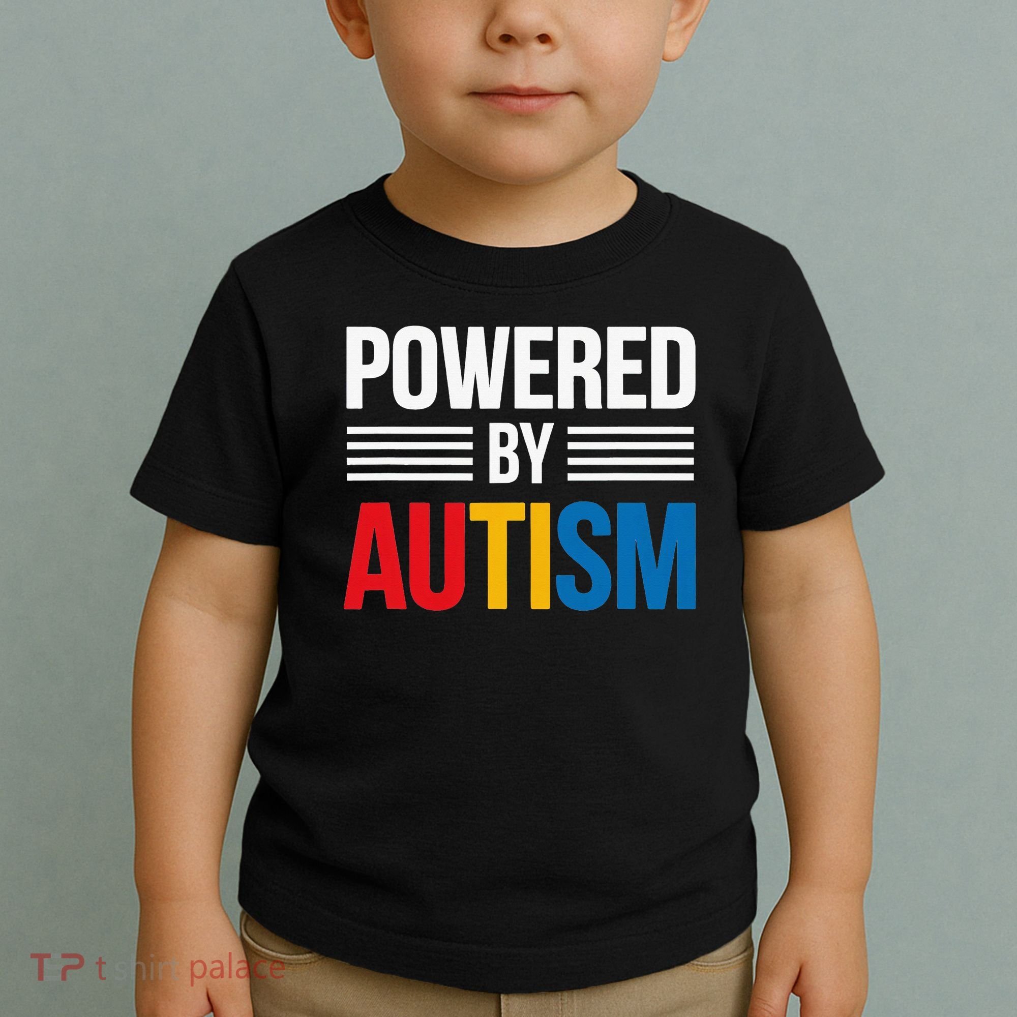 Powered By Autism For Autism Awareness Women Mom Toddler T-Shirt