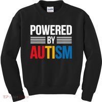 Powered By Autism For Autism Awareness Women Mom Kids Sweatshirt thumb 0