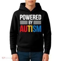 Powered By Autism For Autism Awareness Women Mom Kids Hoodie thumb 4