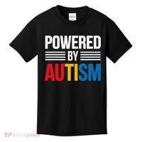 Powered By Autism For Autism Awareness Women Mom Kids T-Shirt thumb 0
