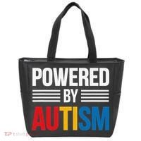 Powered By Autism For Autism Awareness Women Mom Tote Bag thumb 0