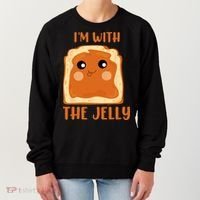 Peanut Butter And Jelly Cute Couple Im With The Jelly Women's Sweatshirt thumb 0