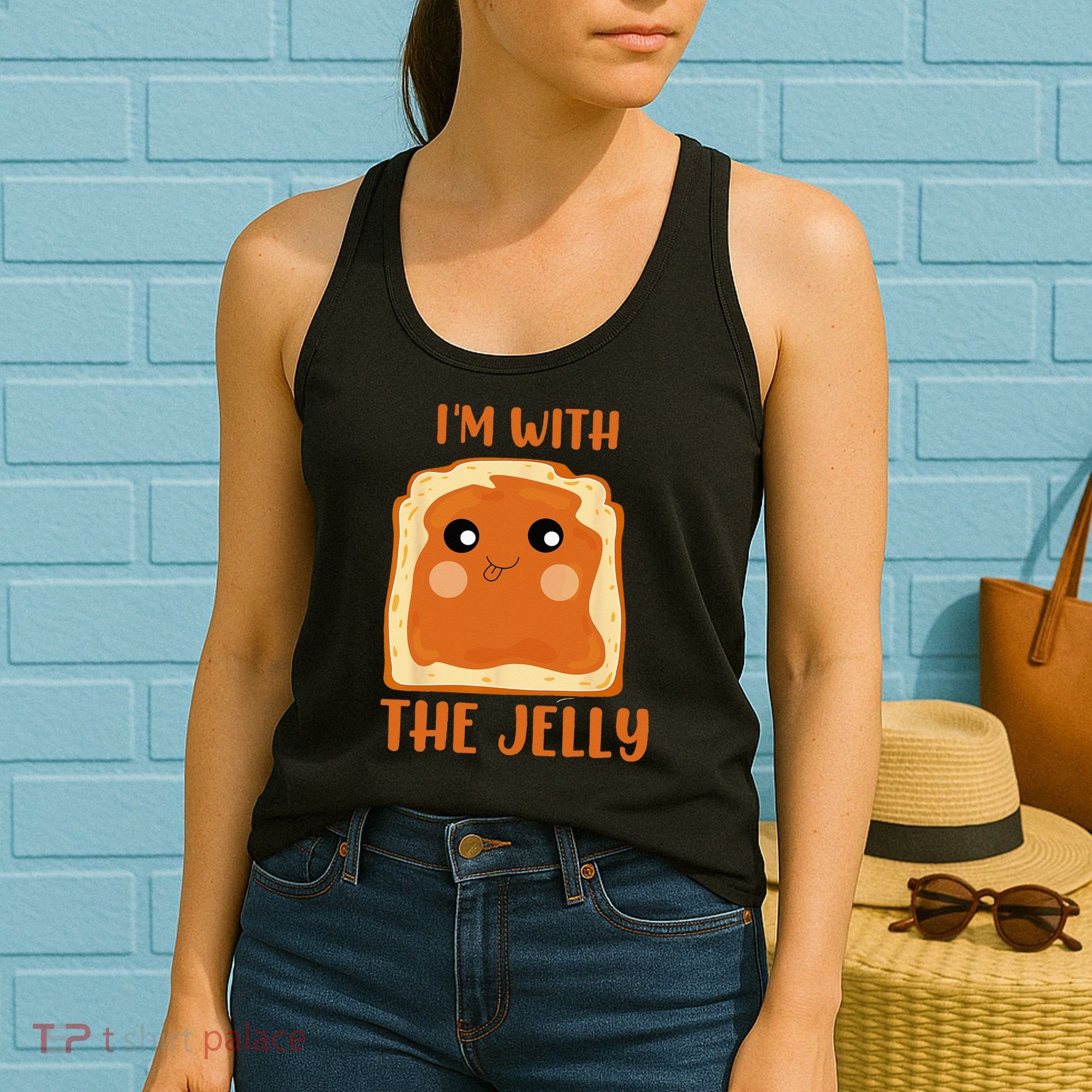 Peanut Butter And Jelly Cute Couple Im With The Jelly Women's Tank Top