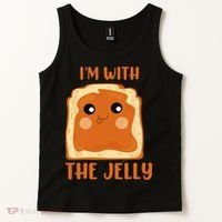 Peanut Butter And Jelly Cute Couple Im With The Jelly Tank Top thumb 2