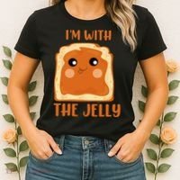 Peanut Butter And Jelly Cute Couple Im With The Jelly Women's T-Shirt thumb 2