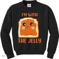 Peanut Butter And Jelly Cute Couple Im With The Jelly Kids Sweatshirt thumb 0