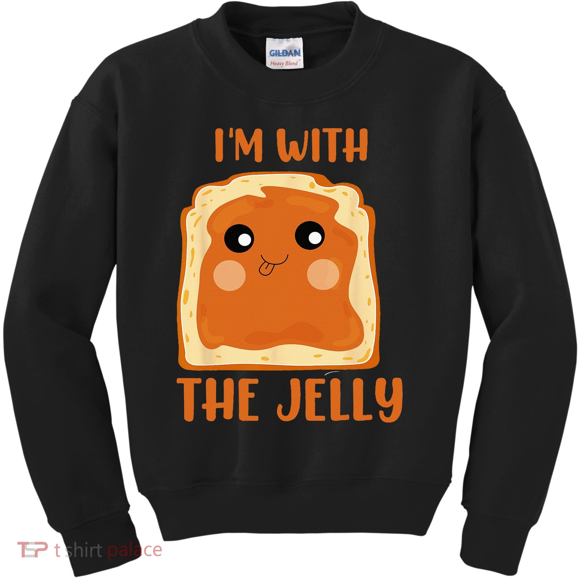 Peanut Butter And Jelly Cute Couple Im With The Jelly Kids Sweatshirt