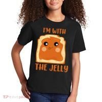 Peanut Butter And Jelly Cute Couple Im With The Jelly Kids T-Shirt thumb 2